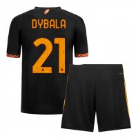 Camisa de Futebol AS Roma Paulo Dybala #21 Equipamento Alternativo Infantil 2023-24 Manga Curta (+ Calças curtas)